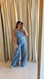 LightDenim WideNeck Jumpsuit