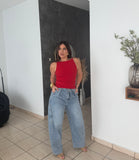 Scarlet HighNeck Top