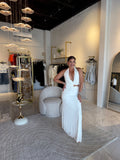 White Halo Cutout Maxi Dress