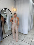 Gold Sequin CrissCross Jumpsuit