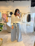 Ivory Ruffles VNeck Blouse
