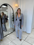 Grey Belted Blazer