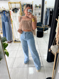 Light Stone Wide Leg Jeans