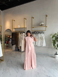 LightPeach DrappedNeck Jumpsuit