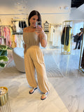 Taupe BackLess Aladdin Jumpsuit