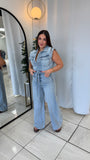 LightDenim Pockets Jumpsuit