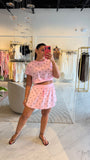 PinkBrown PolkaDots Skort Set