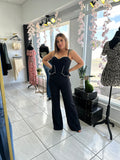 Black Peplum Jumpsuit