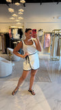 White Terry Wrap Romper