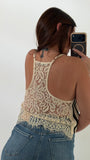 Beige Lace Top
