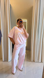 Pink Washed Pants Set (Travel Set)