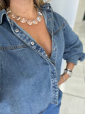 Denim Lightweight ButtonUp Top