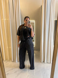 Black Washed Shirt & Pants Set