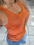 Orange Knit Top