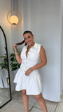 White Collar Dress