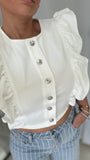 White Ruffles Top
