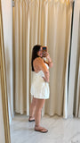 White Denim Romper