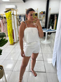 White Floral Eyelet Top & Shorts