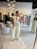 White OpenCut Top