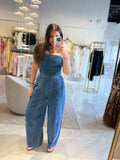 Denim Barrel Jumpsuit