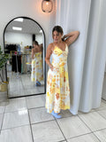 Yellow Tropic Midi Dress
