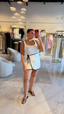 White Terry Wrap Romper