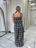 Plaid Strappy Jumpsuit