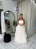 Cream TulleMesh Maxi Dress