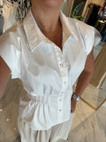 White Dolman Sleeve Top