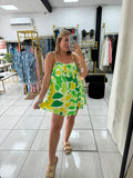 Green Juice Open Back Mini Dress