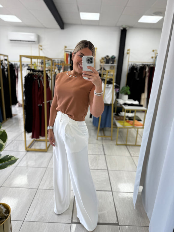 White Classic Trousers