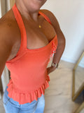 Burn Orange Halter Top