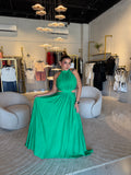 Green CutOut Maxi Dress