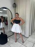 WhiteBlack Bow Bubble Dress