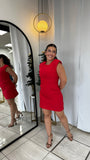 Red Cap Sleeve Dress