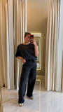 Black Washed Pants Set (Travel Set)