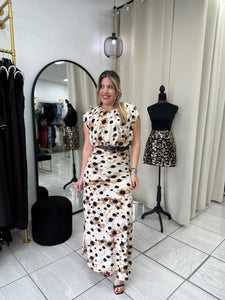 Brown Polka Dots Dress
