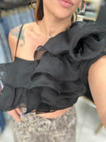 Black Ruffles Top