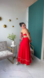 Tomato OpenBack Midi Dress