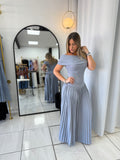 StateBlue Pleated Dress