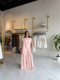 LightPeach DrappedNeck Jumpsuit