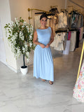 Blue Maxi Knit Dress