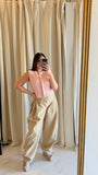 Taupe Barrel Pants