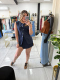 Navy & White Stripes Vest & Skort
