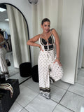 Ivory Border Print Jumpsuit