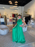 Green CutOut Maxi Dress