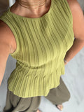 Light Green Peplum Top