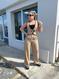 Mocha Black Pants & Vest