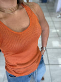 Orange Knit Top
