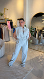 Dove ZipUp Vest & Belted Pants Set